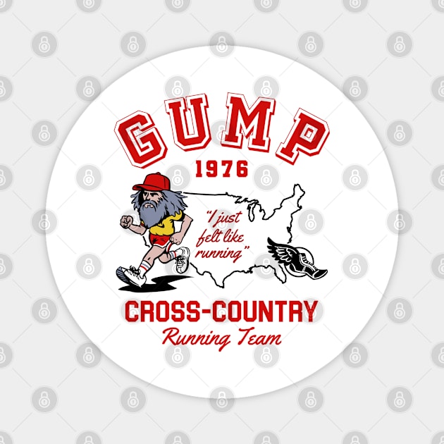 Team Gump Cross Country Team Magnet by Three Meat Curry